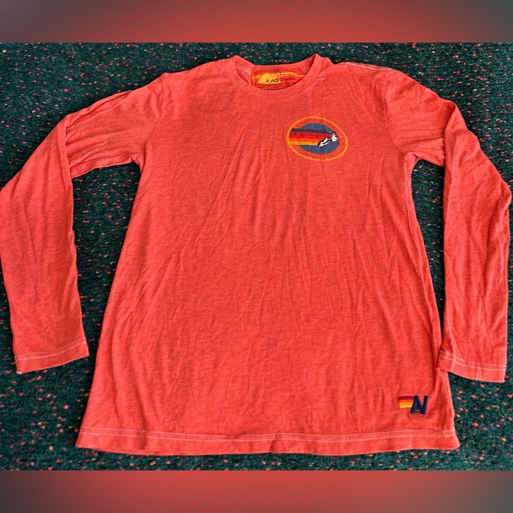 Aviator Nation Retro Sunset Logo Long Sleeve Tee NWOT